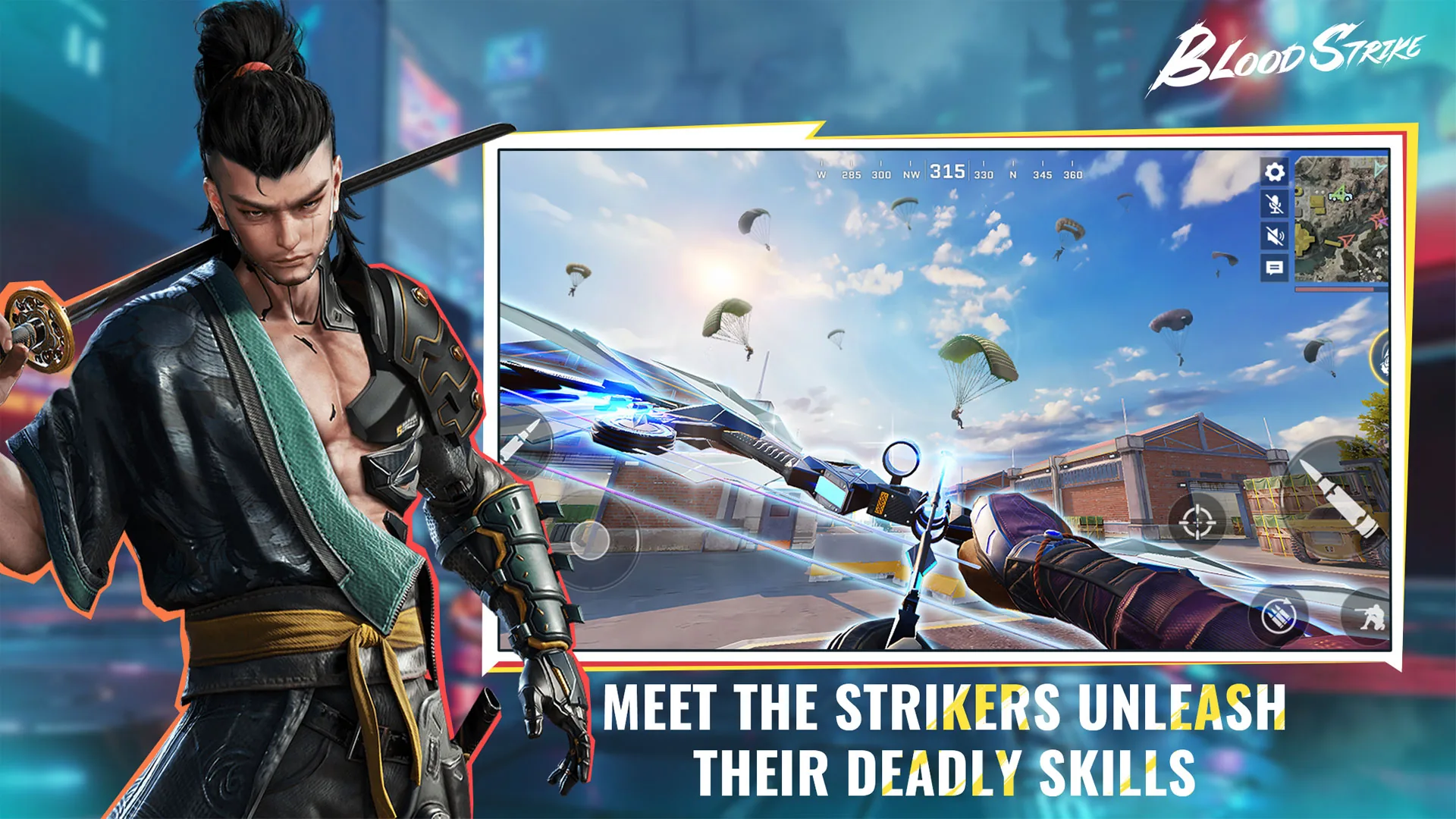 Blood Strike Striker 角色与第一人称射击场景